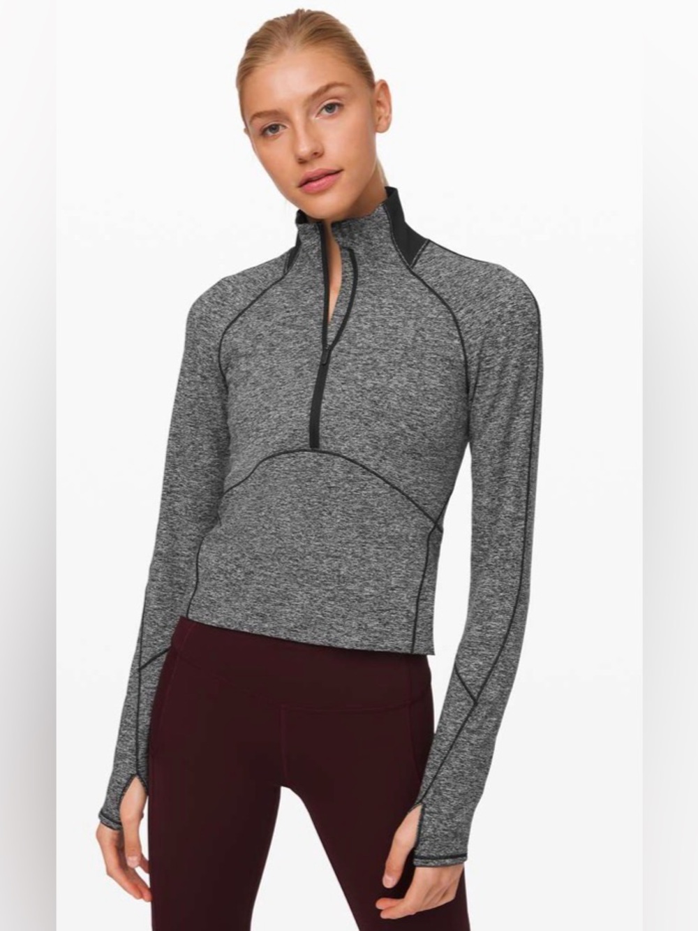 Lululemon Always Alert 1/2 Zip
Heathered Black